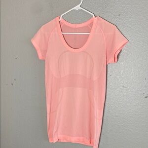 lululemon athletica Soft orange Short Sleeve Top